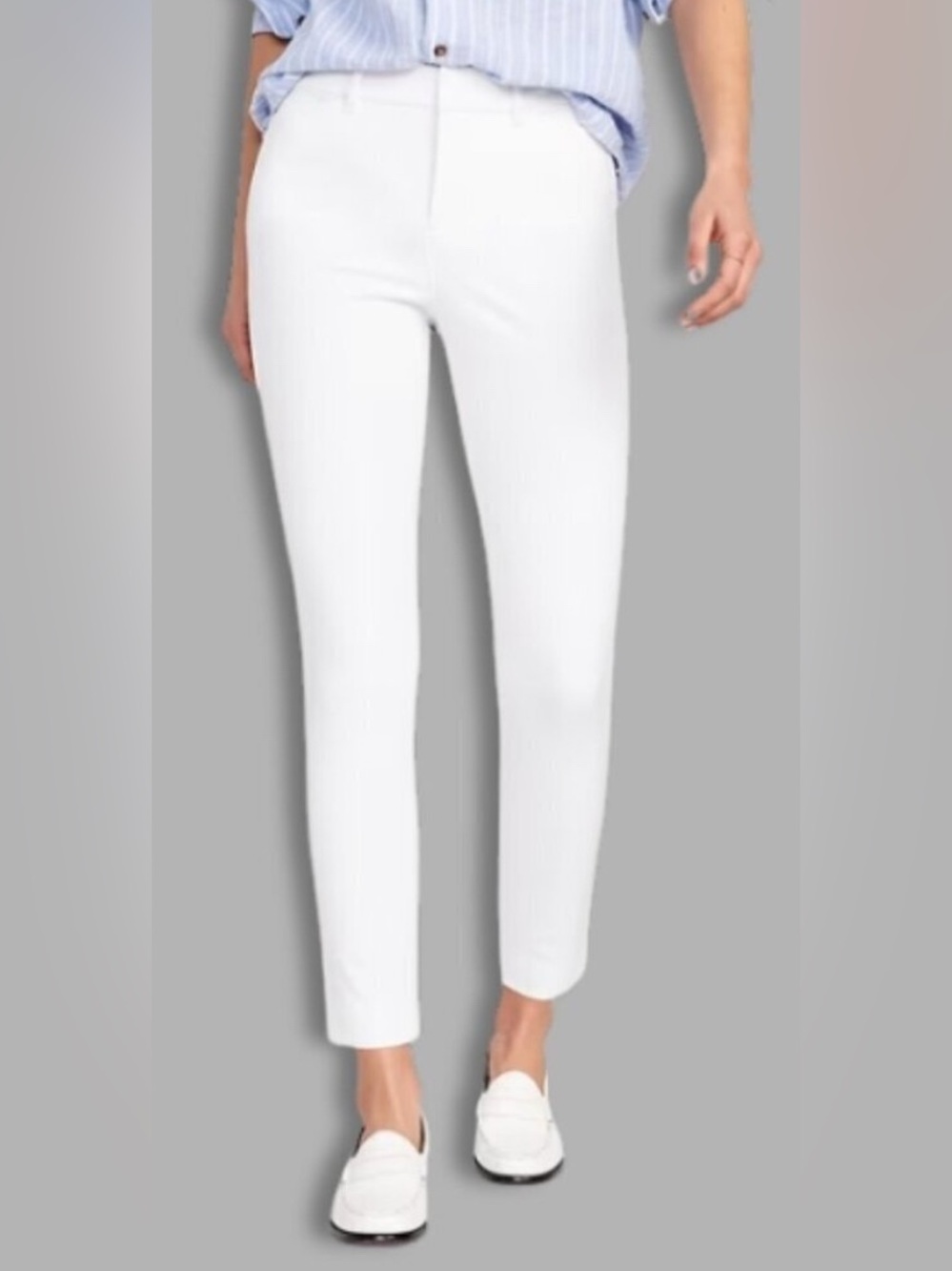 Old Navy White Slim Pixie Chinos